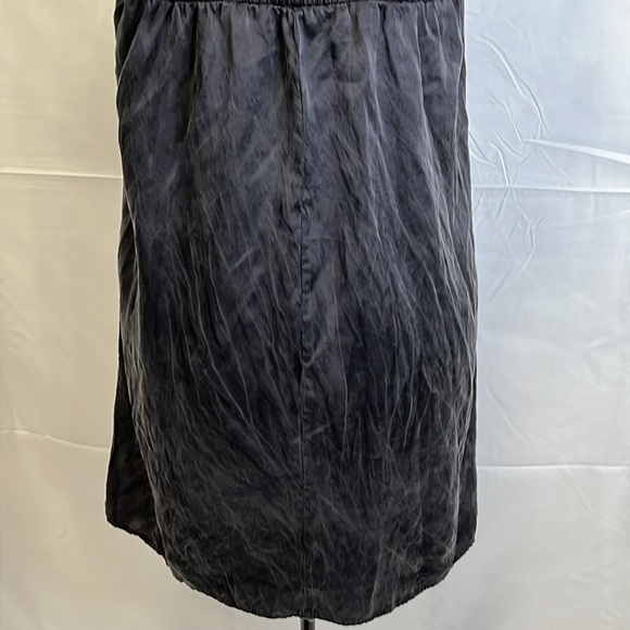 90’s NU COLLECTIVE BLACK  SILK MINI DRESS SMALL - Picture 12 of 16